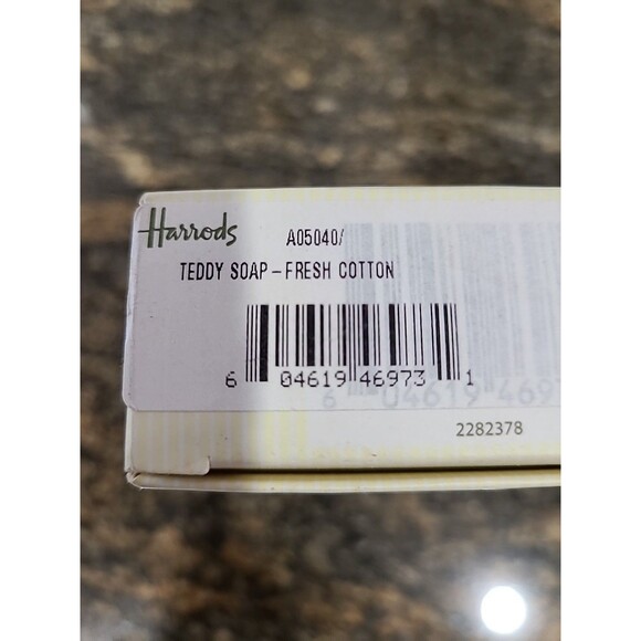 Harrods Fine Soaps Luxury Honey BEAR Soap 4.2 oz Triple Milled Fresh Cotton - Picture 6 of 7
